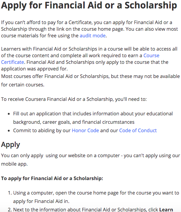 Bolsa de Estudos Coursera