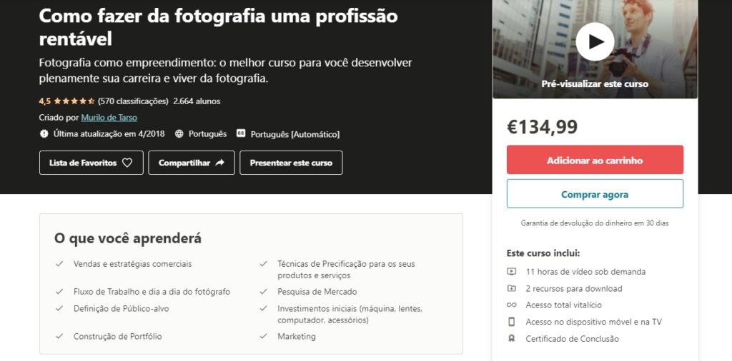 curso de fotografia udemy