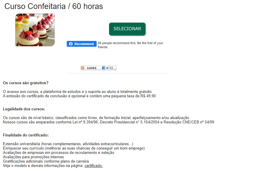 curso online de confeitaria com certificado