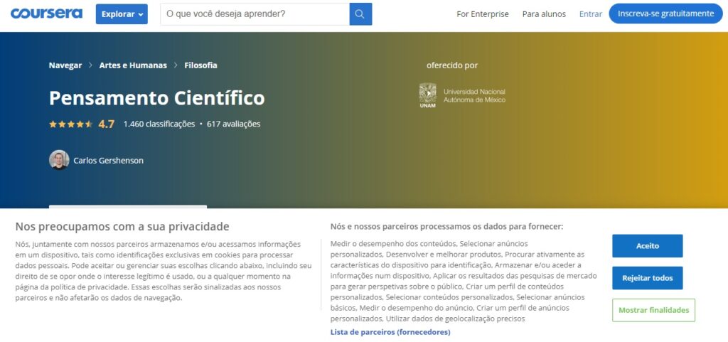 pensamento científico
