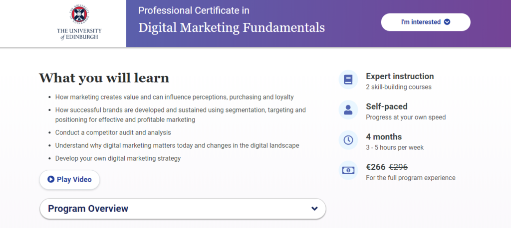 curso online universidade de edimburgo