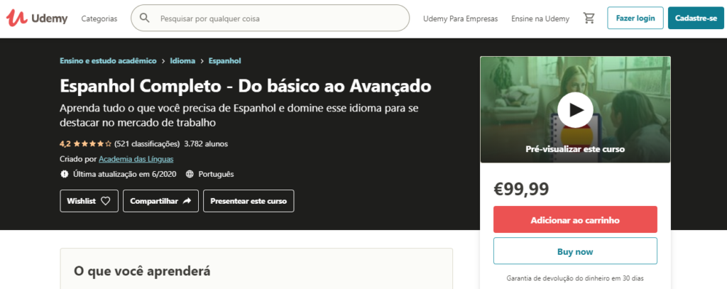 aprender espanhol do básico ao avançado