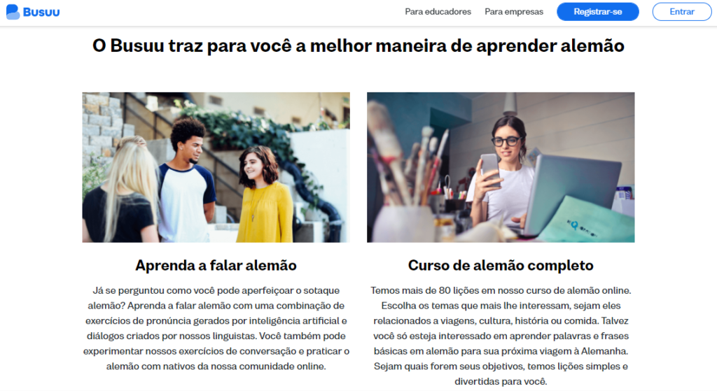 busuu curso online de alemão