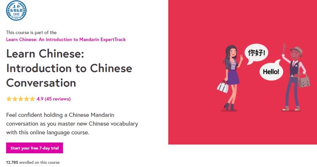 curso pela internet de chines com certificado
