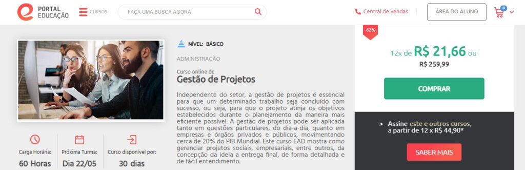 gestão de projetos online para iniciantes portal educação
