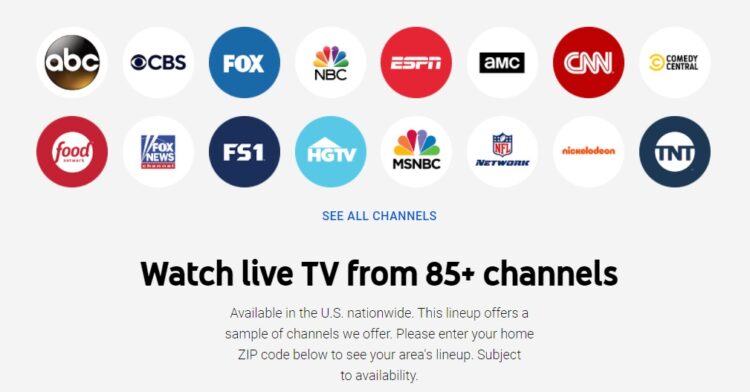 youtube tv canais de tv para assistir online