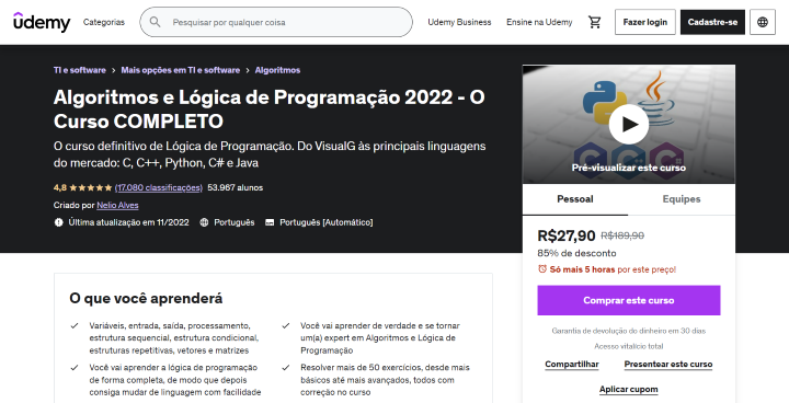 10 melhores cursos de programação grátis e pagos