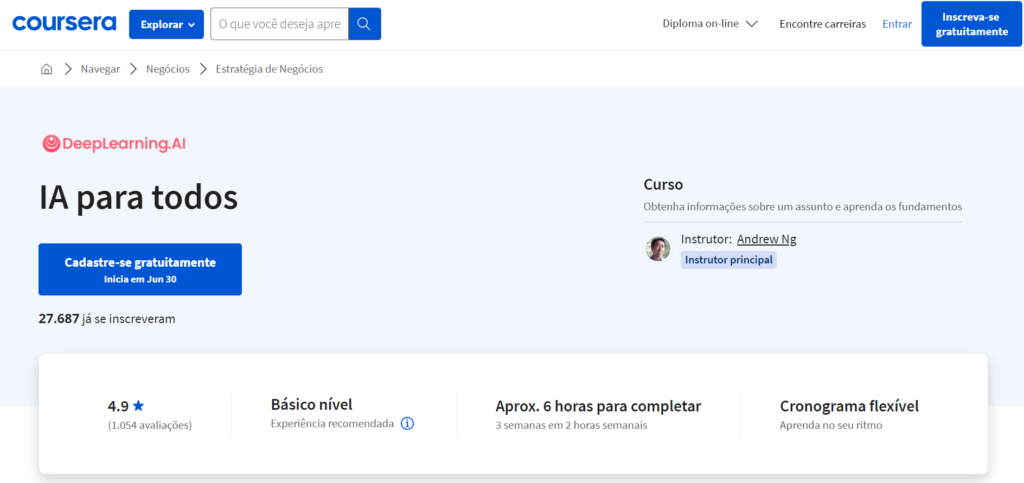 10 Melhores Cursos Online Para Aprender a Utilizar ou Programar uma IA (Grátis e Pagos)